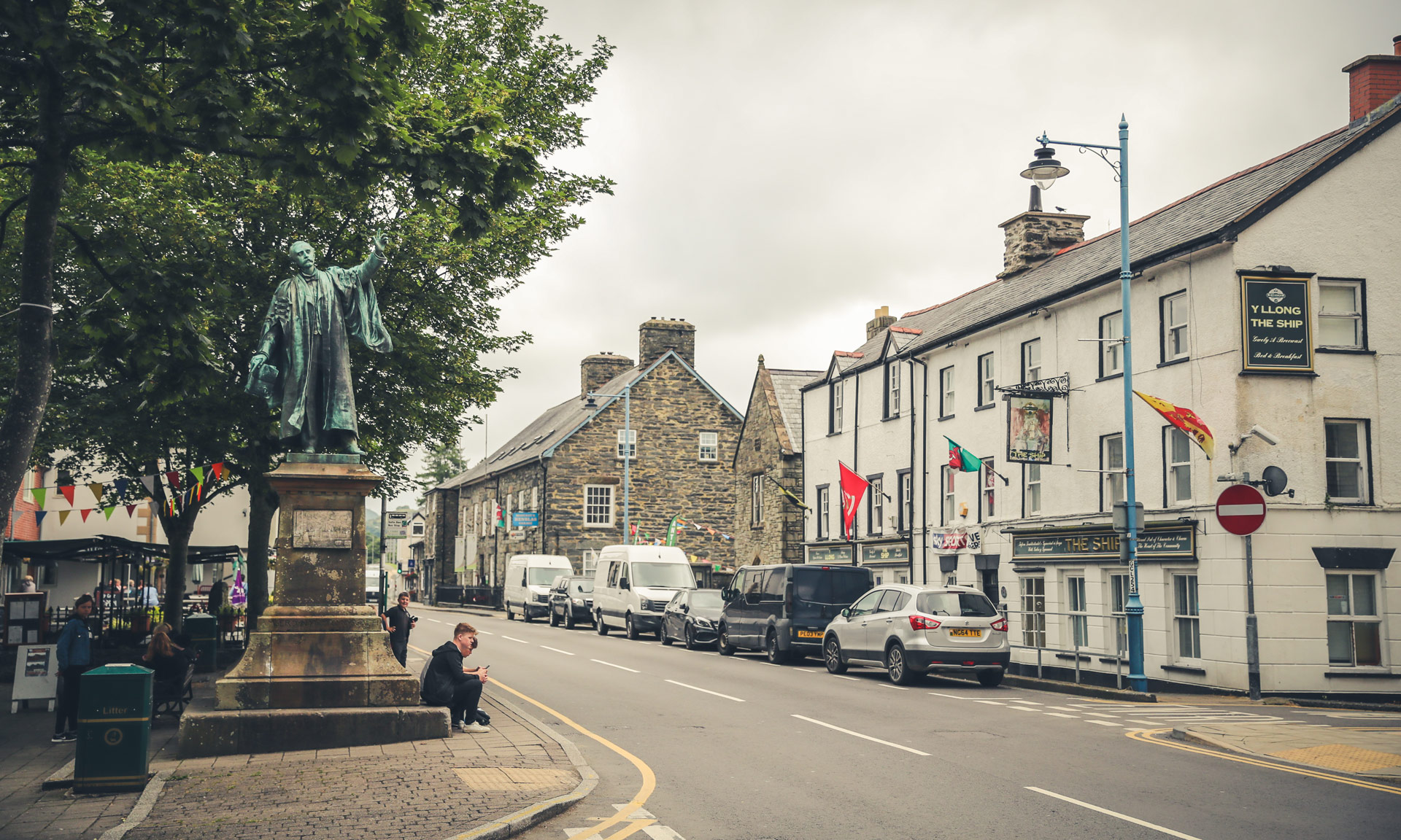 A view of the main street of Y Bala