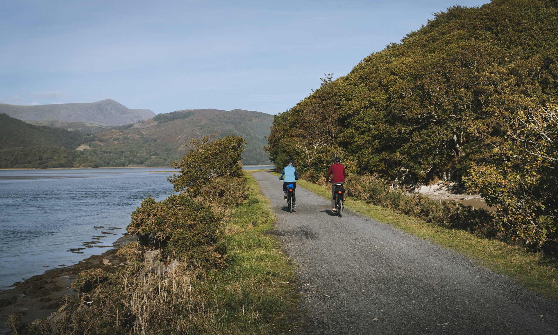 Cyclists on the Mawddach Trail