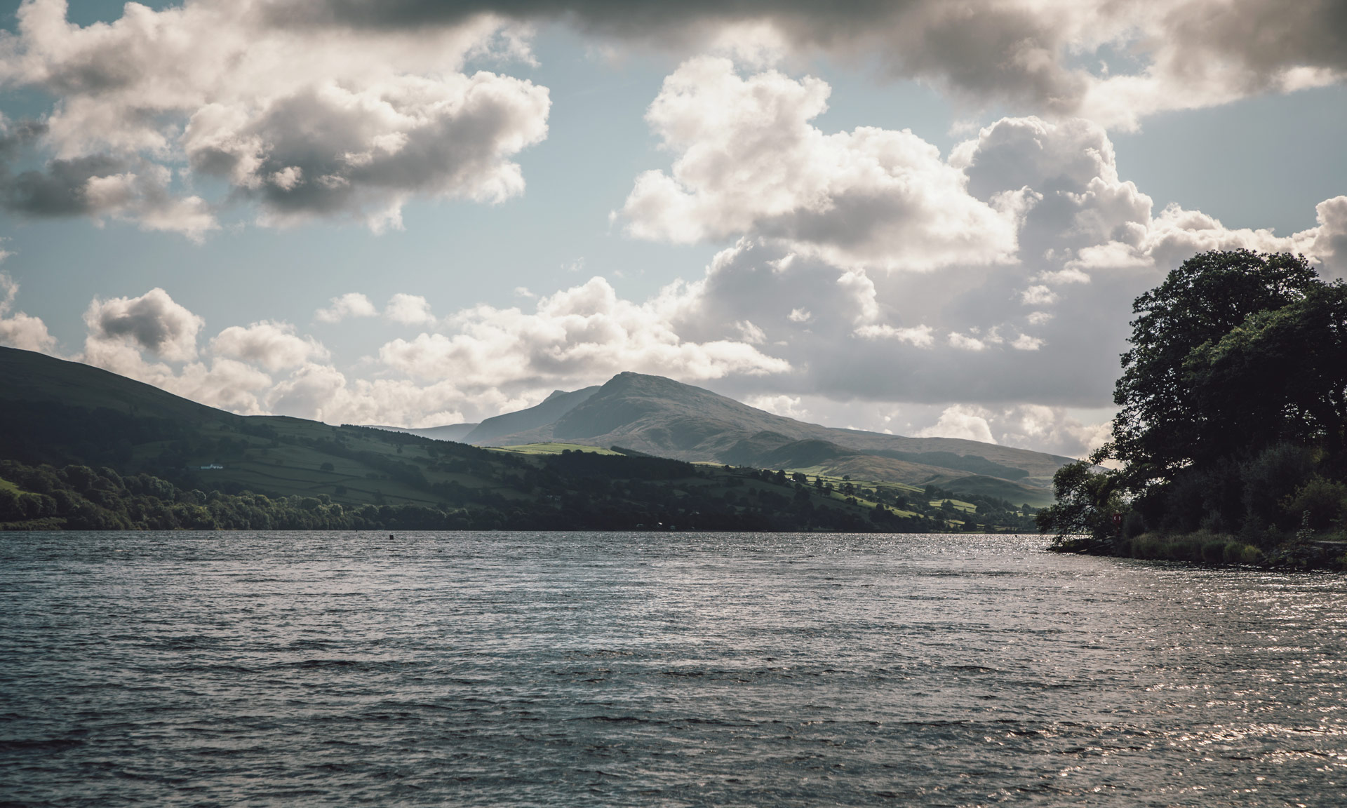 Llyn Tegid with Yr Aran in the distance