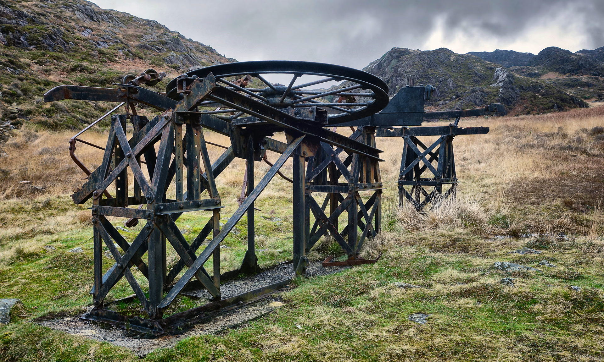 Old mill workings on the Fisherman's path and Cwm Bychan