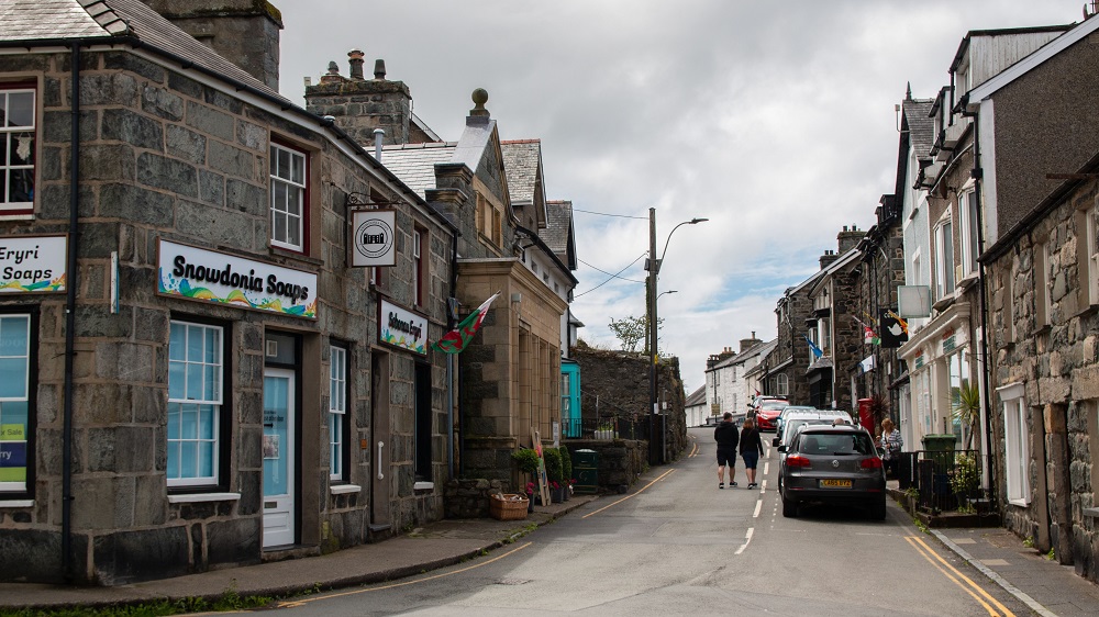 A view of Harlech high street