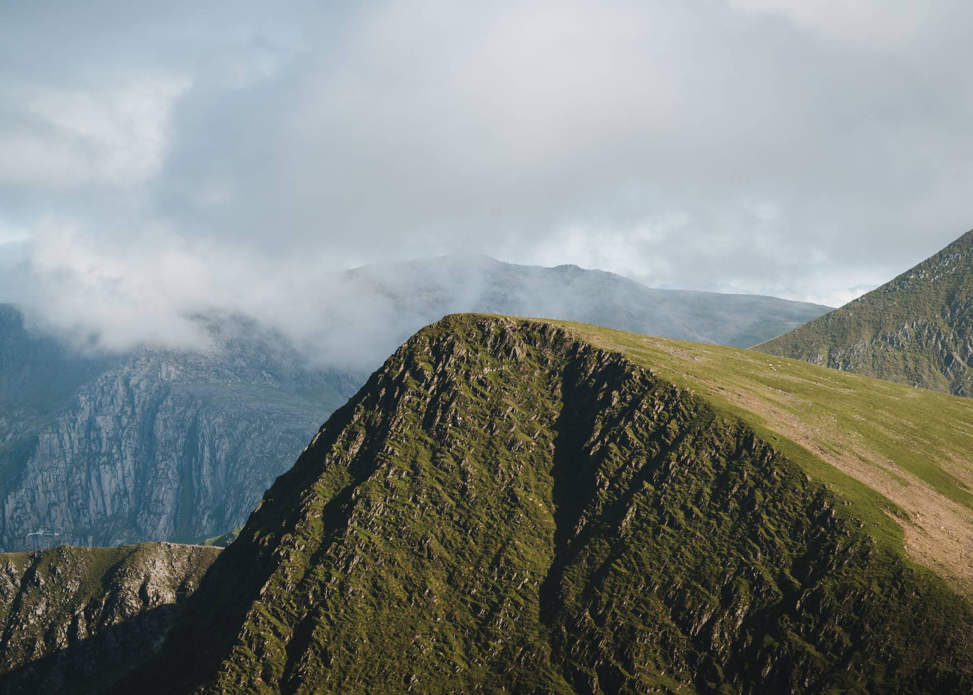 The Glyderau range is accessible from Ogwen valley.