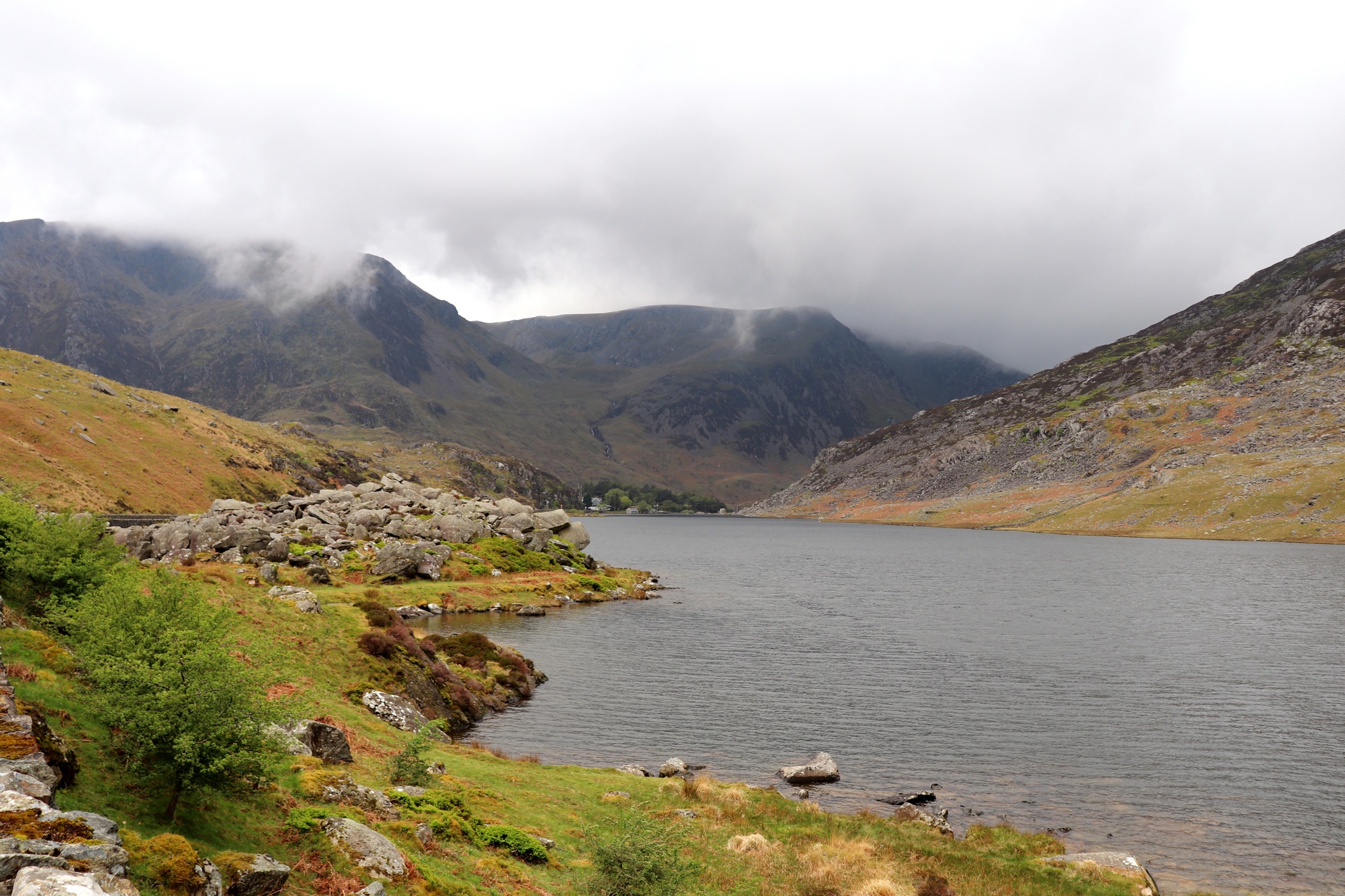 Llyn Ogwen is a lake that lies in the heart of the valley with its own mythical connections (© Crown Copyright)