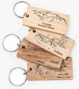 Solid Oak Keyring